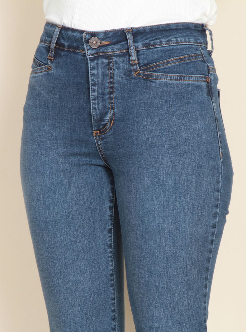 Jeans Tiro Alto Skinny Negro Wados-2