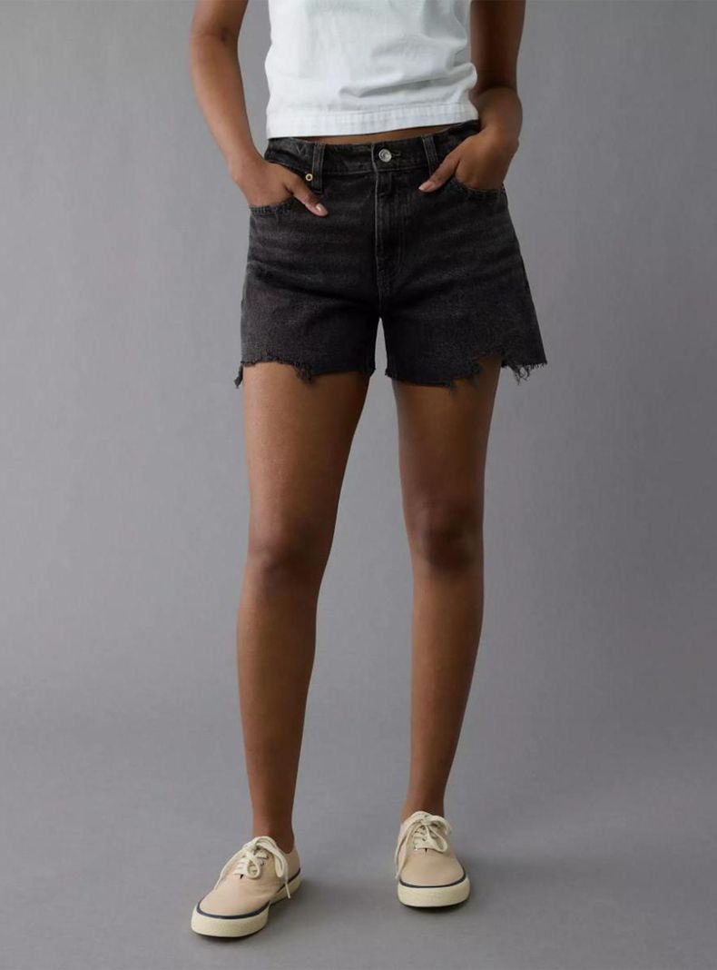 Short Ae Stretch de Mezclilla de Tiro Bajo para Ex Novios