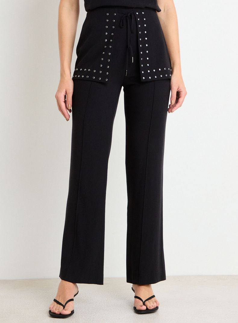 Pantalon Palazzo con Pareo Incorporado
