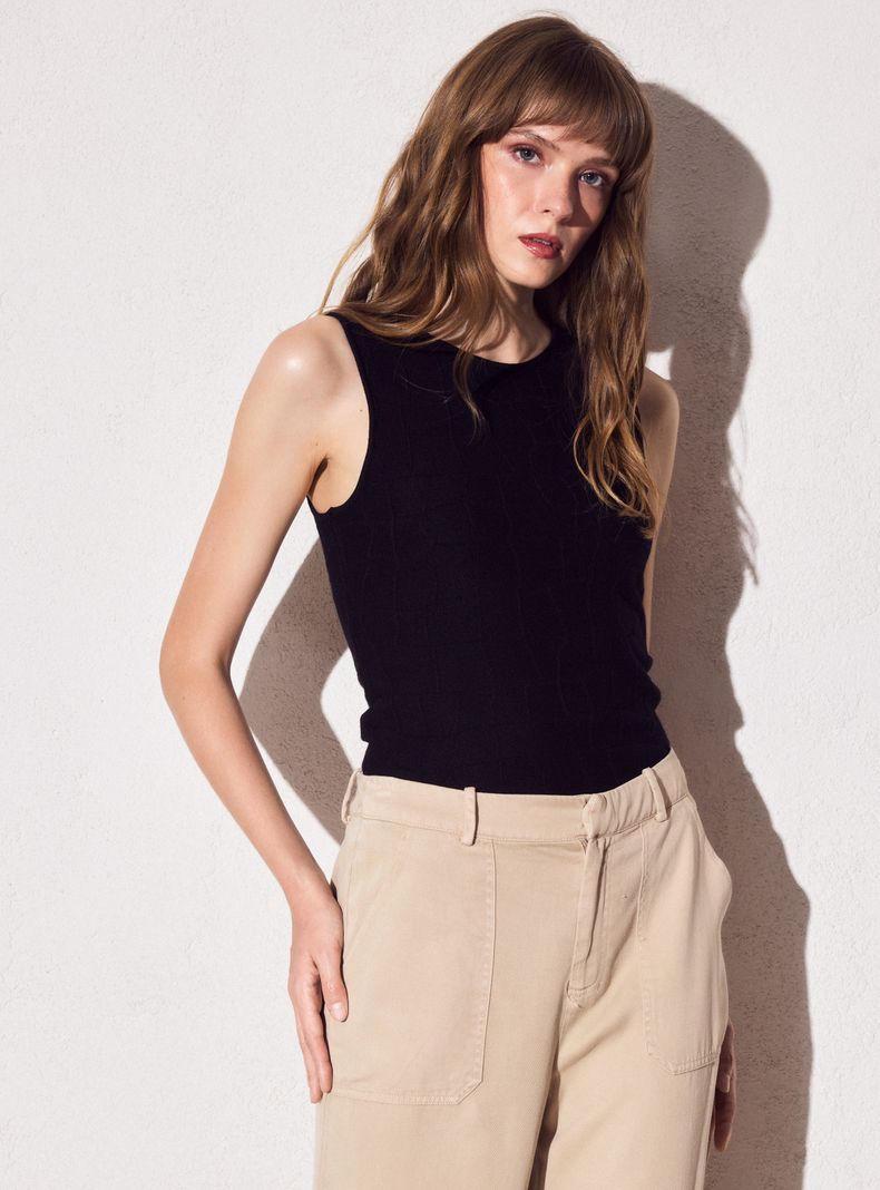 Polera Tejida Cuello
