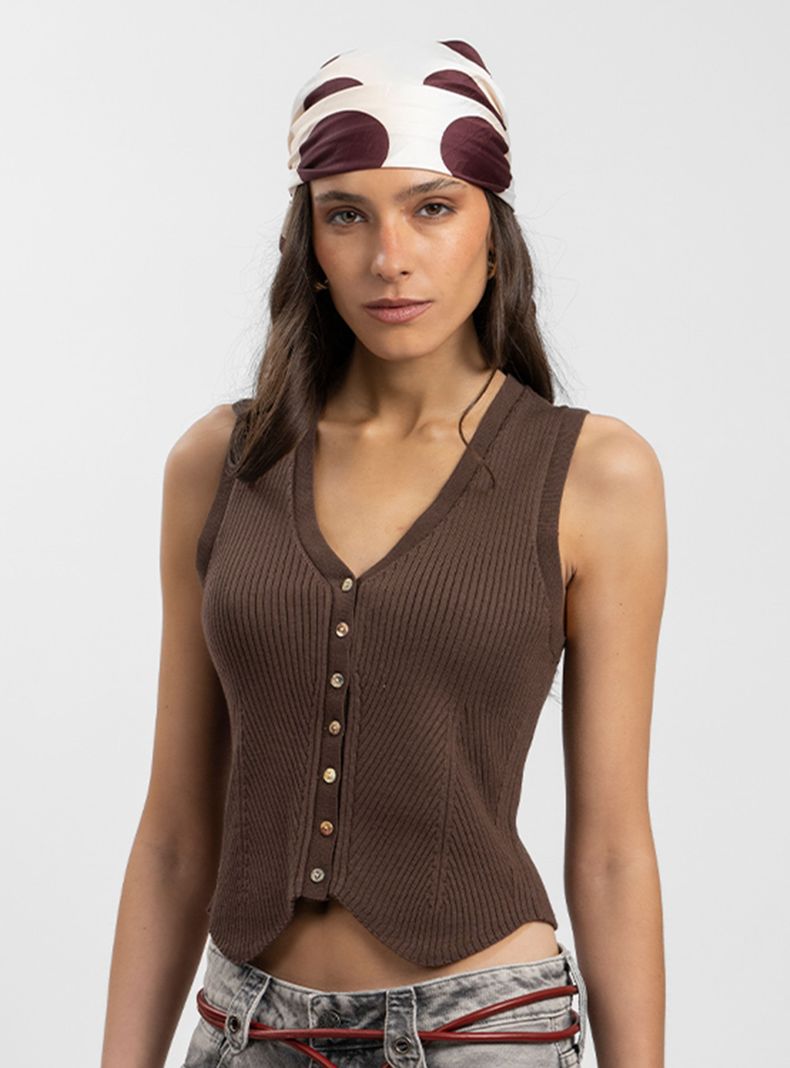 Polera Greta Café