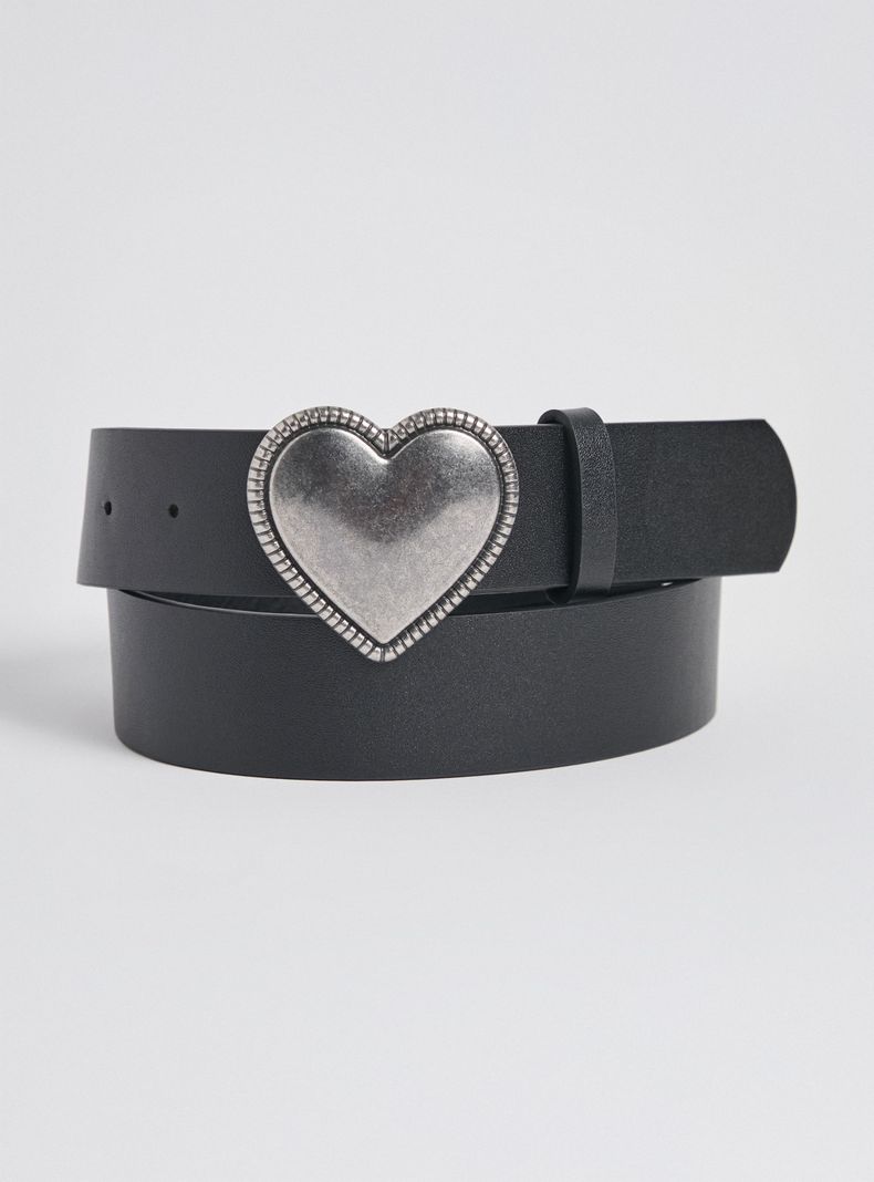 Cinturón con Hebilla Corazón Aluminio