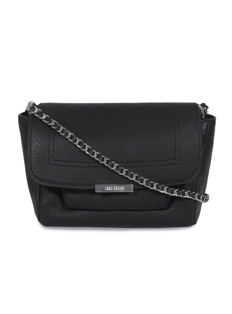 Cartera Chain Silver Leather Bag