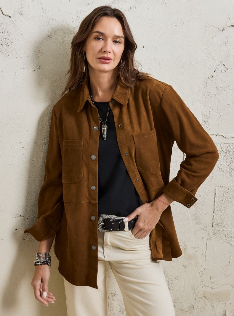 Blusa Bolsillos en Pecho y Bolsillos al Costado