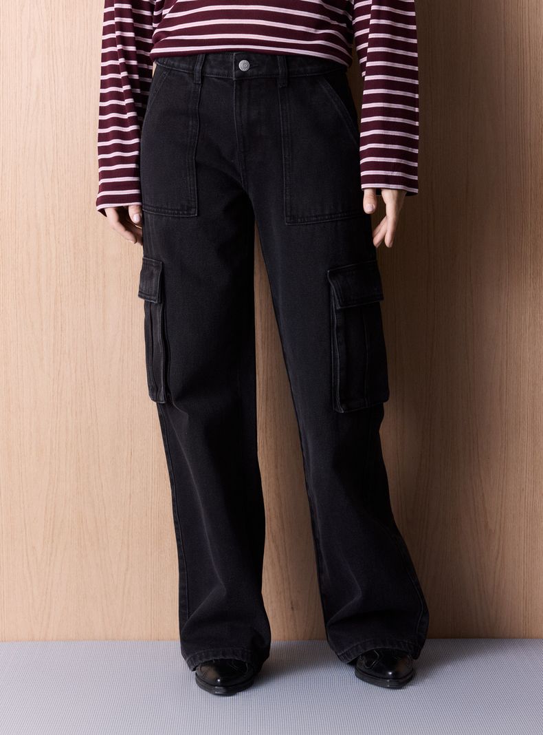 Jeans Bolsillos de Parche Delanteros