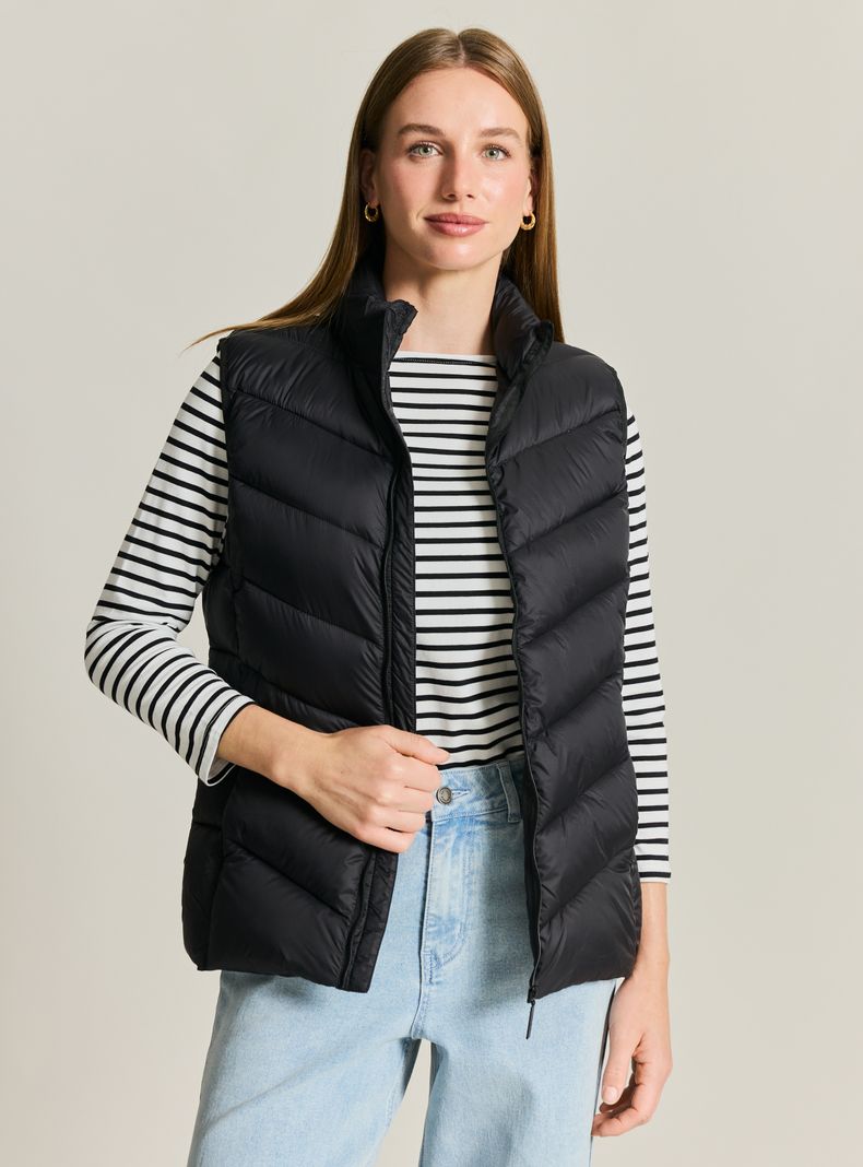 Parka sin Mangas Cuello Alto