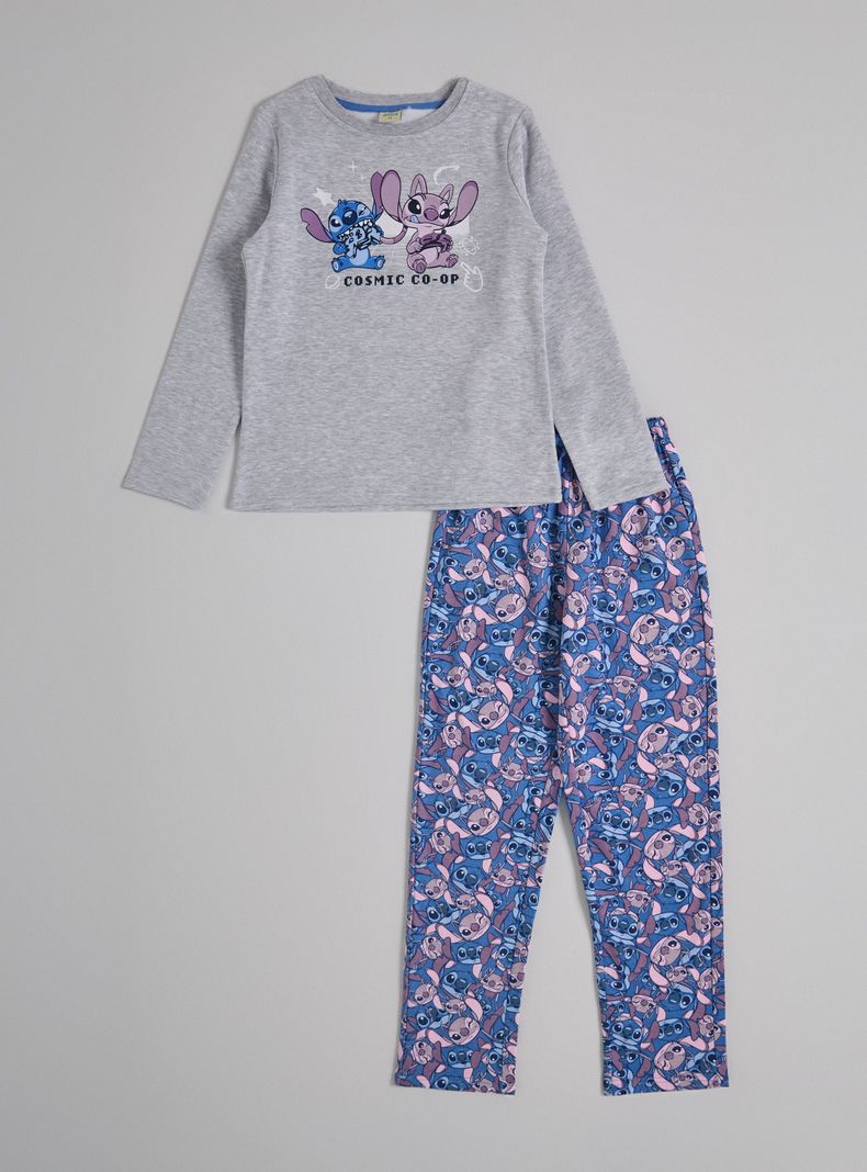 Pijama Estampado Personajes Stitch y Ángel Gamer