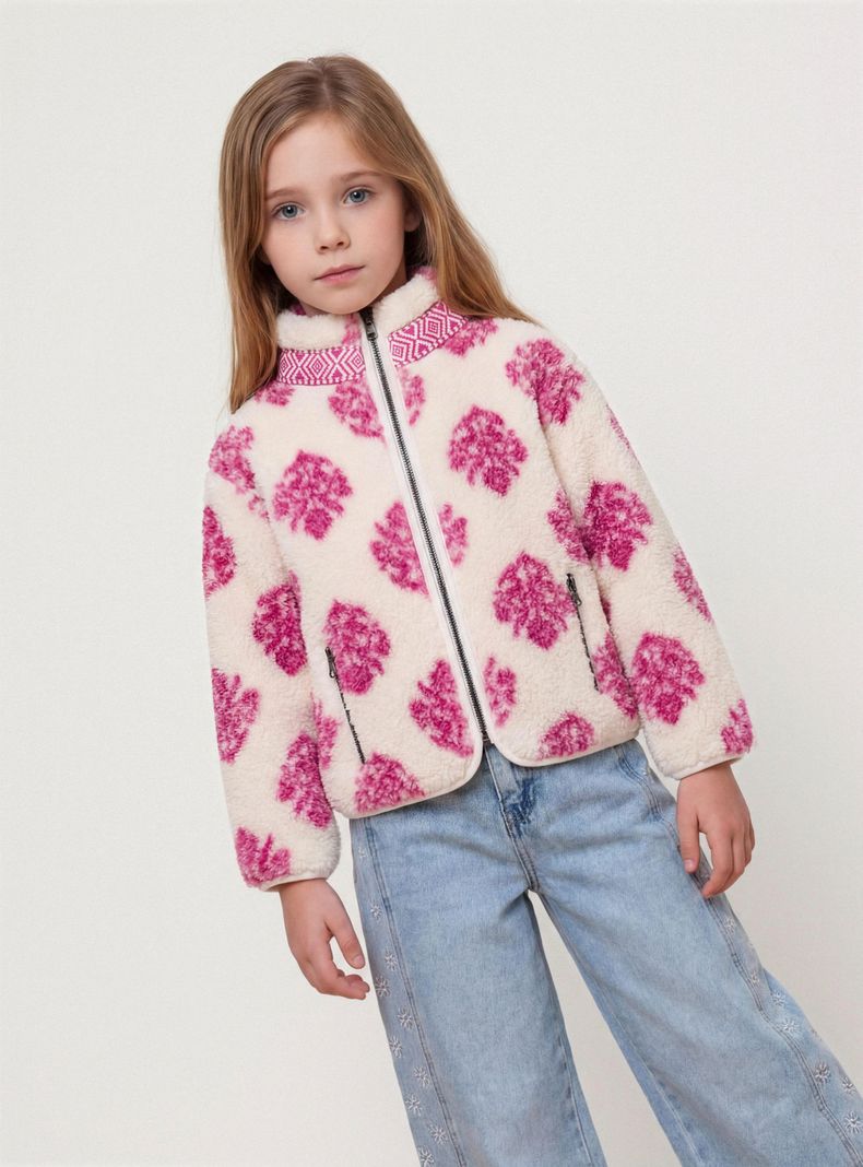 Polerón Polar Estampado con Cintas Decorativas