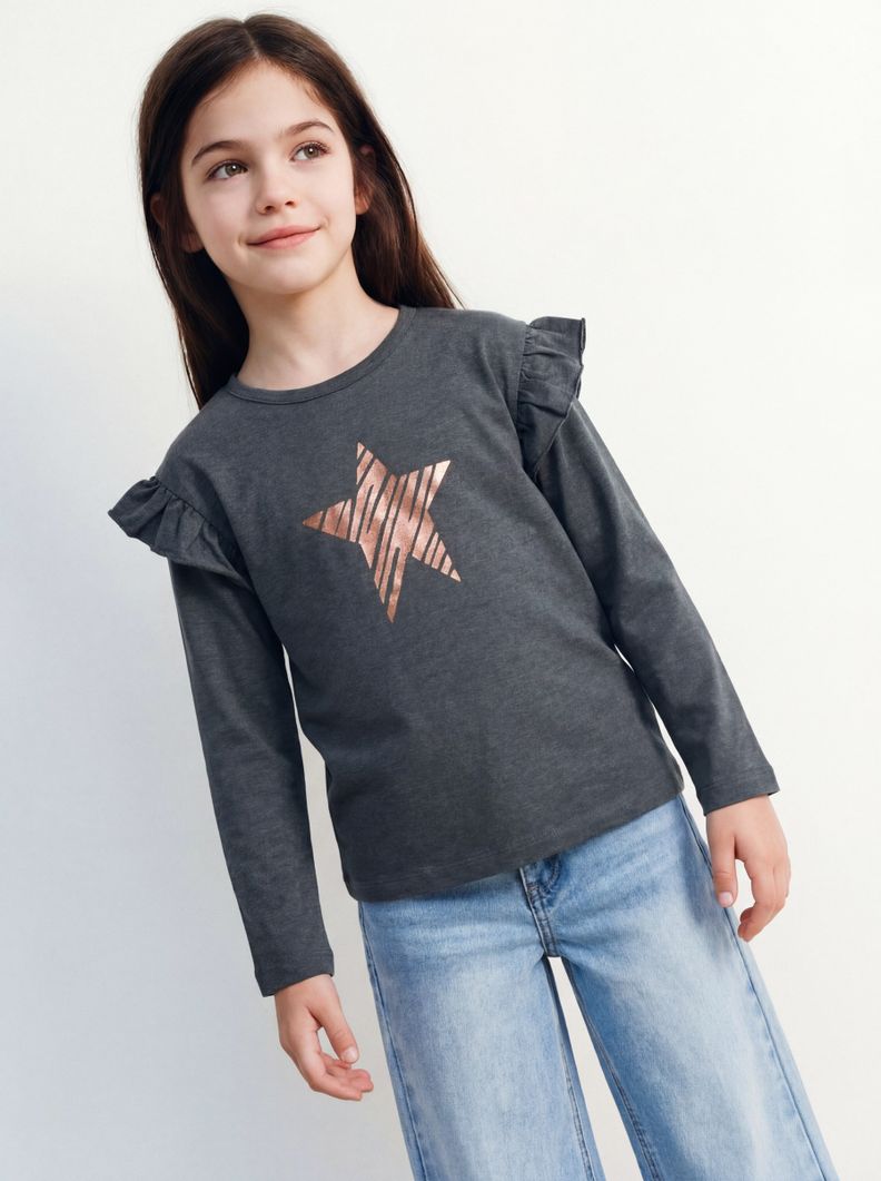 Polera Básica Estampado Central Niña