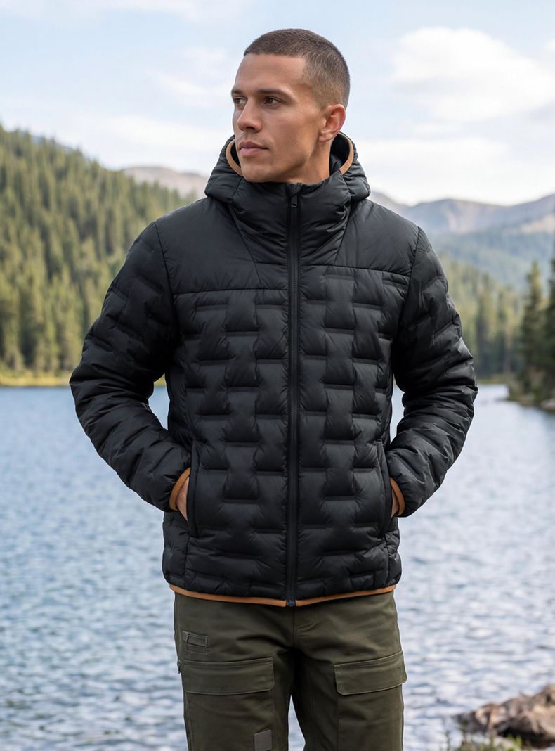 Parka Corte Asimétrico Hombre