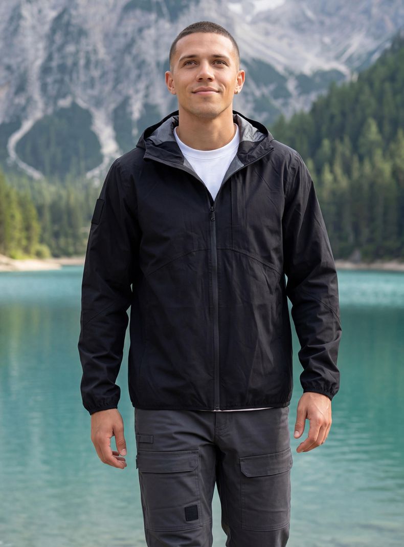 Chaqueta Corte Cintura Hardshell Impermeable
