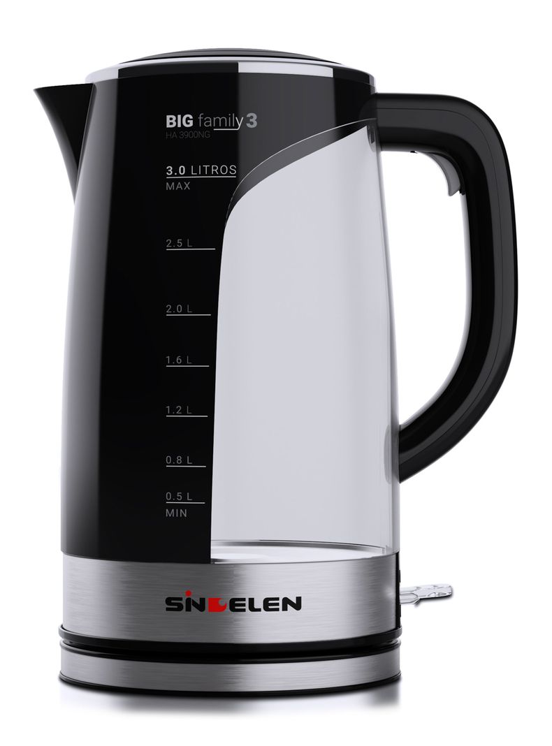 Sindelen Hervidor de Agua 3 Litros 1850W Big Family HA-3900NG Negro