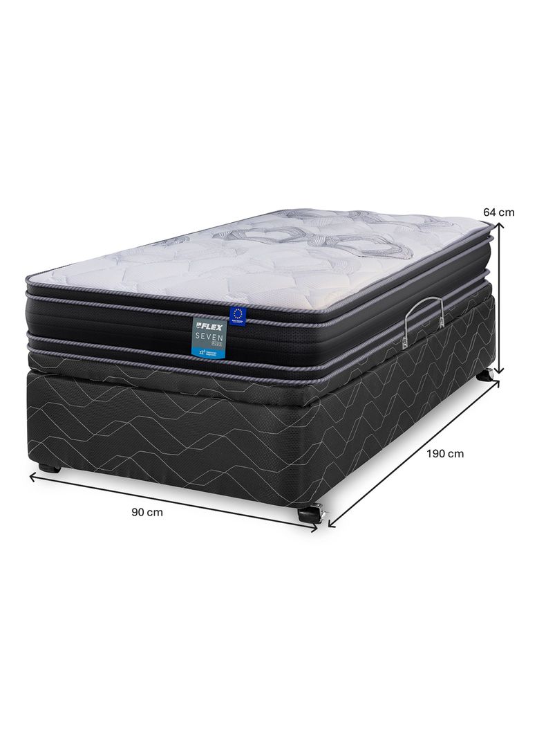 Cama Baúl Seven Plus 1 Plaza x 190 cm-1