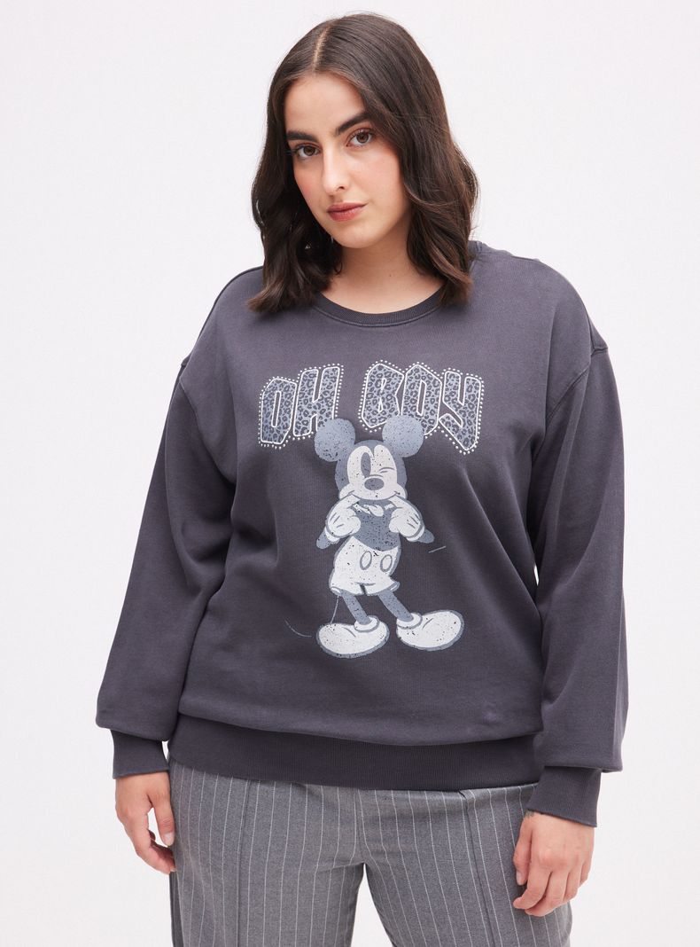 Polerón Estampado Personajes Disney Mickey y Minnie Mouse