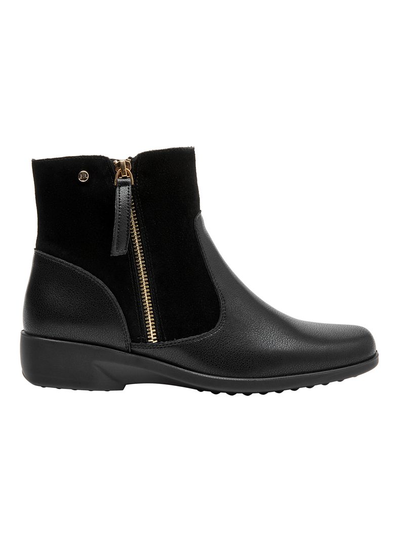 Botin Cierre al Costado Cuero Brm0321 Mujer Negro 35