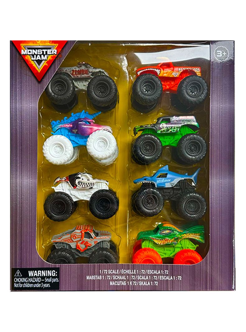 Pack 8 Vehículos Monster Jam 1:72