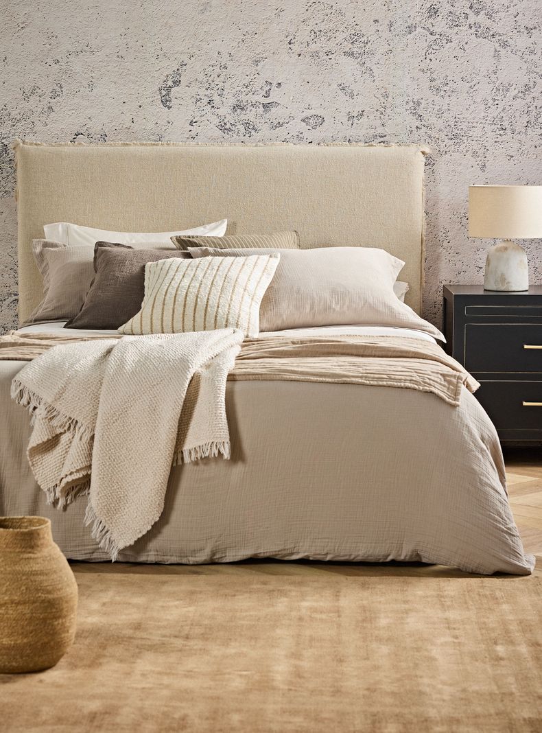 Respaldo de Cama Lino Wabi Sabi 2 Plazas