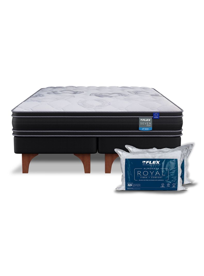 Cama Europea Seven Plus King + Almohada Royal-2