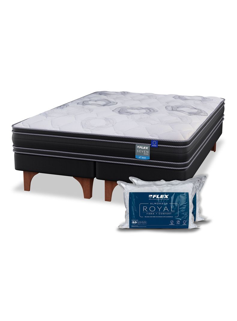 Cama Europea Seven Plus King + Almohada Royal-0