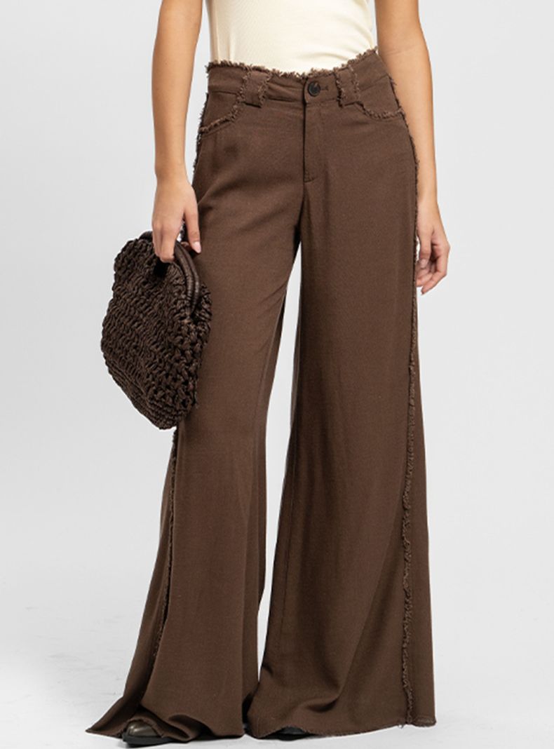 Pantalón Flecos Anna Café