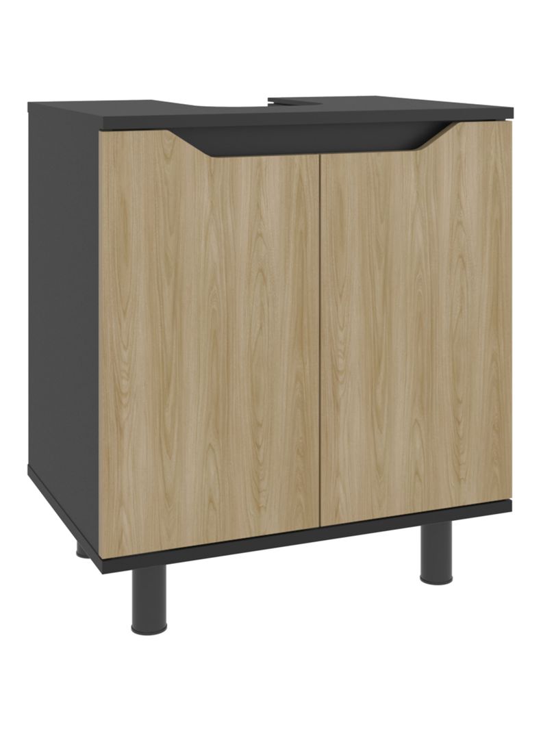 Mueble para Lavamanos Marlo 2 Puertas Wengue y Fresno Cafe Claro