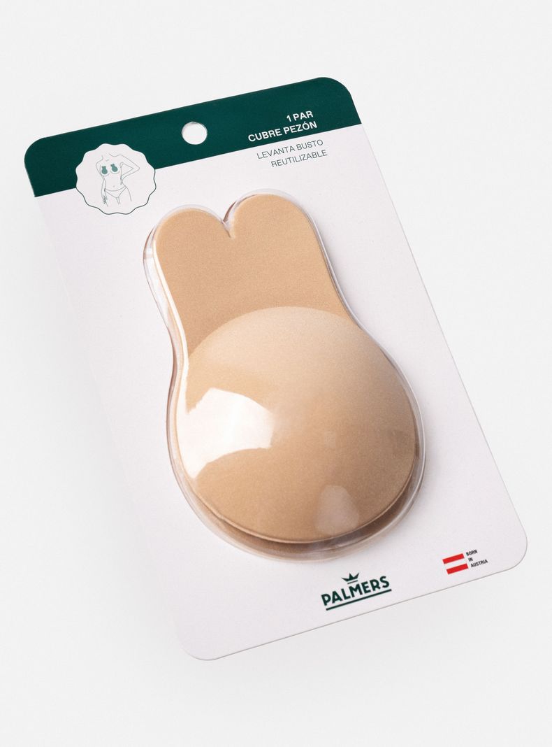 Cubre Pezon Levanta Busto Reutilizable Beige