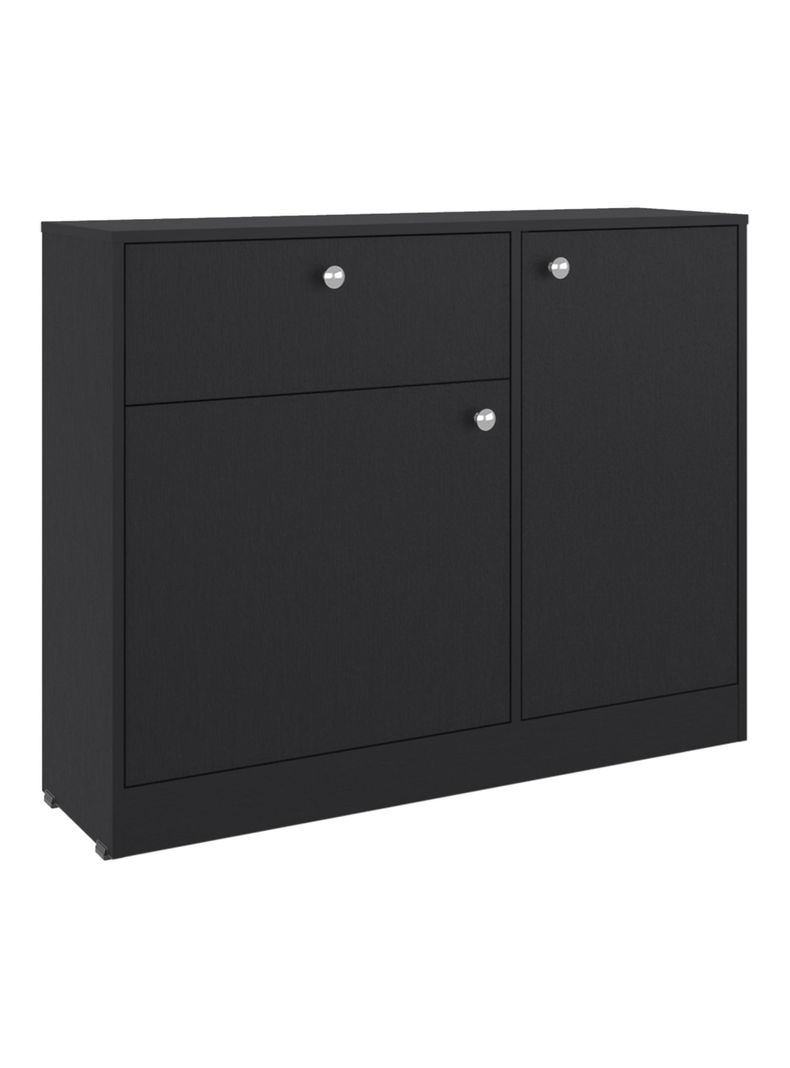 Cómoda Praga 1 Cajón 2 Puertas Wengue 80x100x30.2 cm