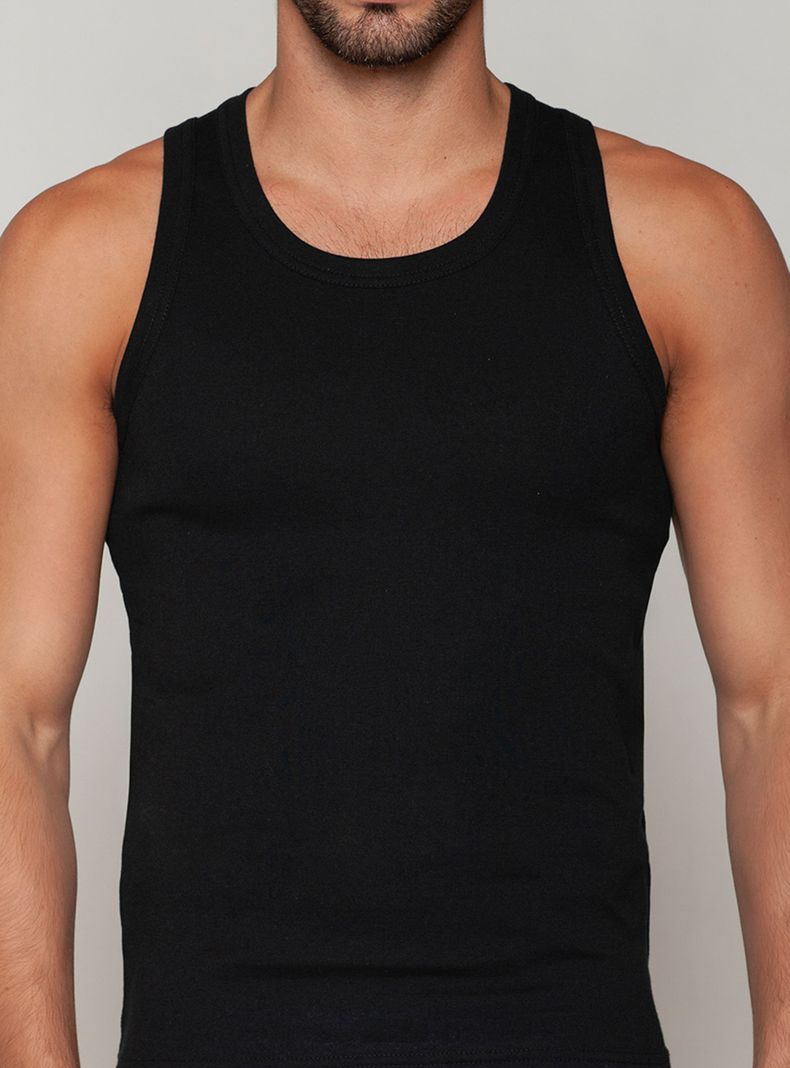 Camiseta Musculosa Basica Negro S