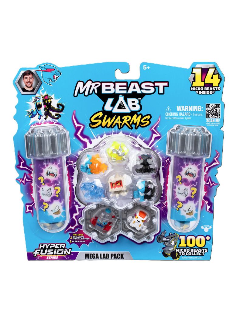 Set Figuras de Acción Mr Beast Lab Swarms Mega Lab 14 Piezas