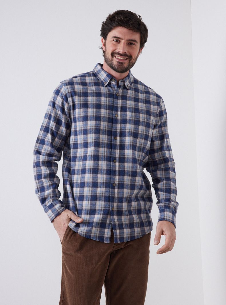 Camisa Franela Manga Larga