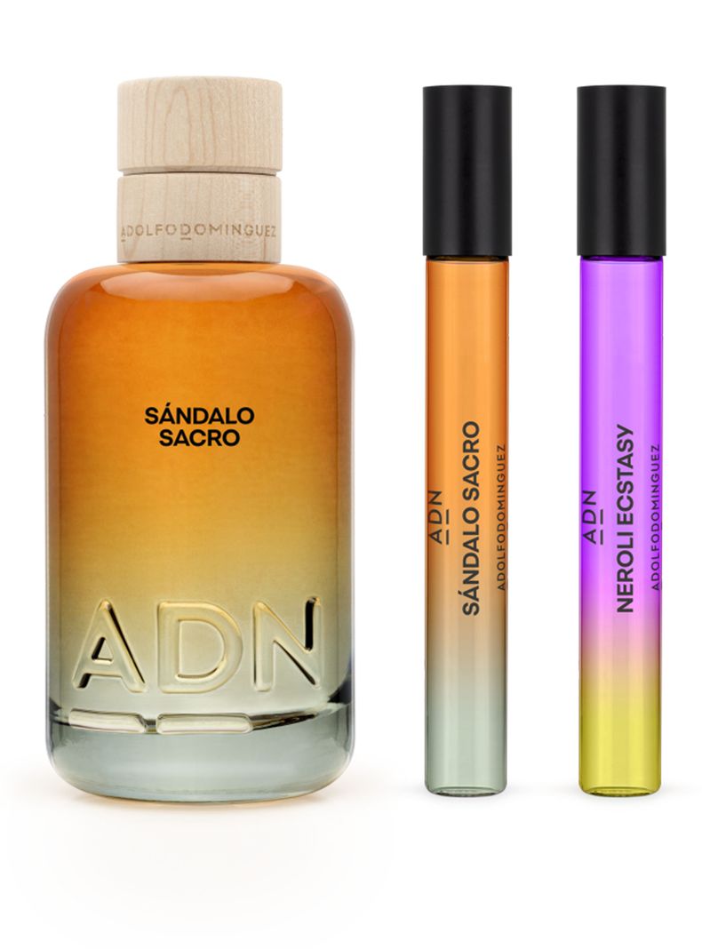 Set Perfume ADN Sándalo Sacro EDP Unisex 100 ml + Spritzer 10 ml + EDP 10 ml