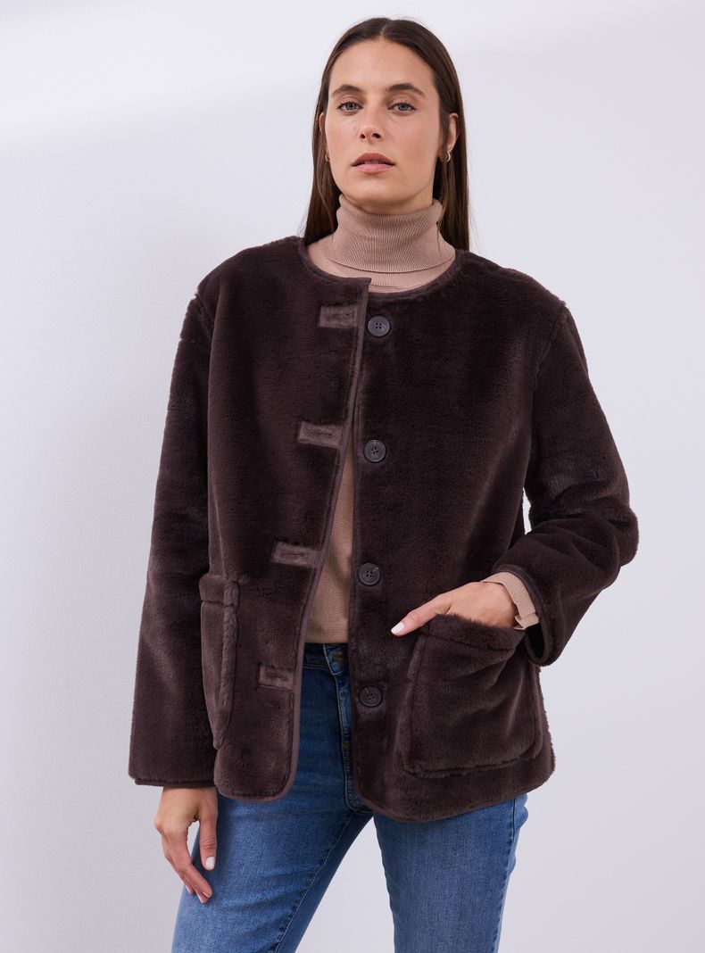 Chaqueta Reversible Look Gamuza
