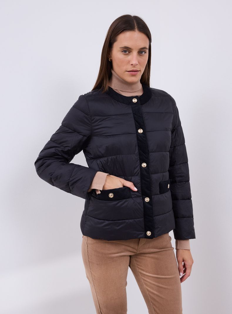 Parka Moda con Detalles en Cotelé