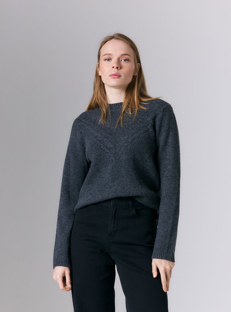 Sweater Crew Neck Trama Rayas