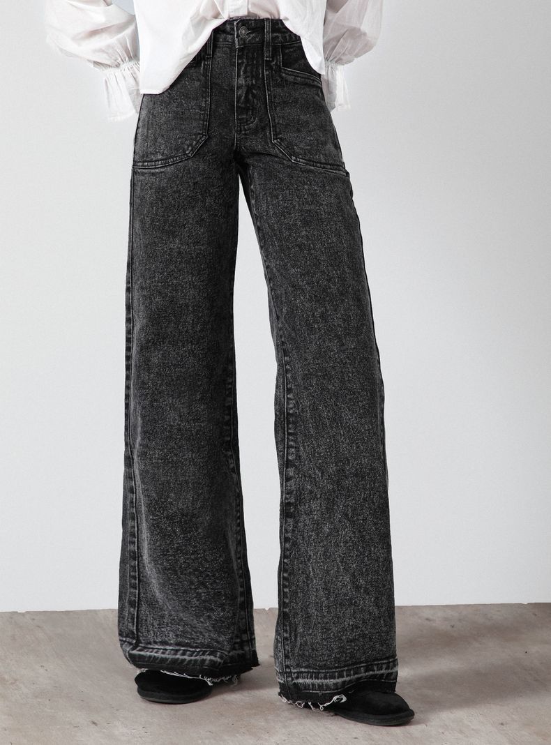 Jeans Whistler Balck Wide Leg-0