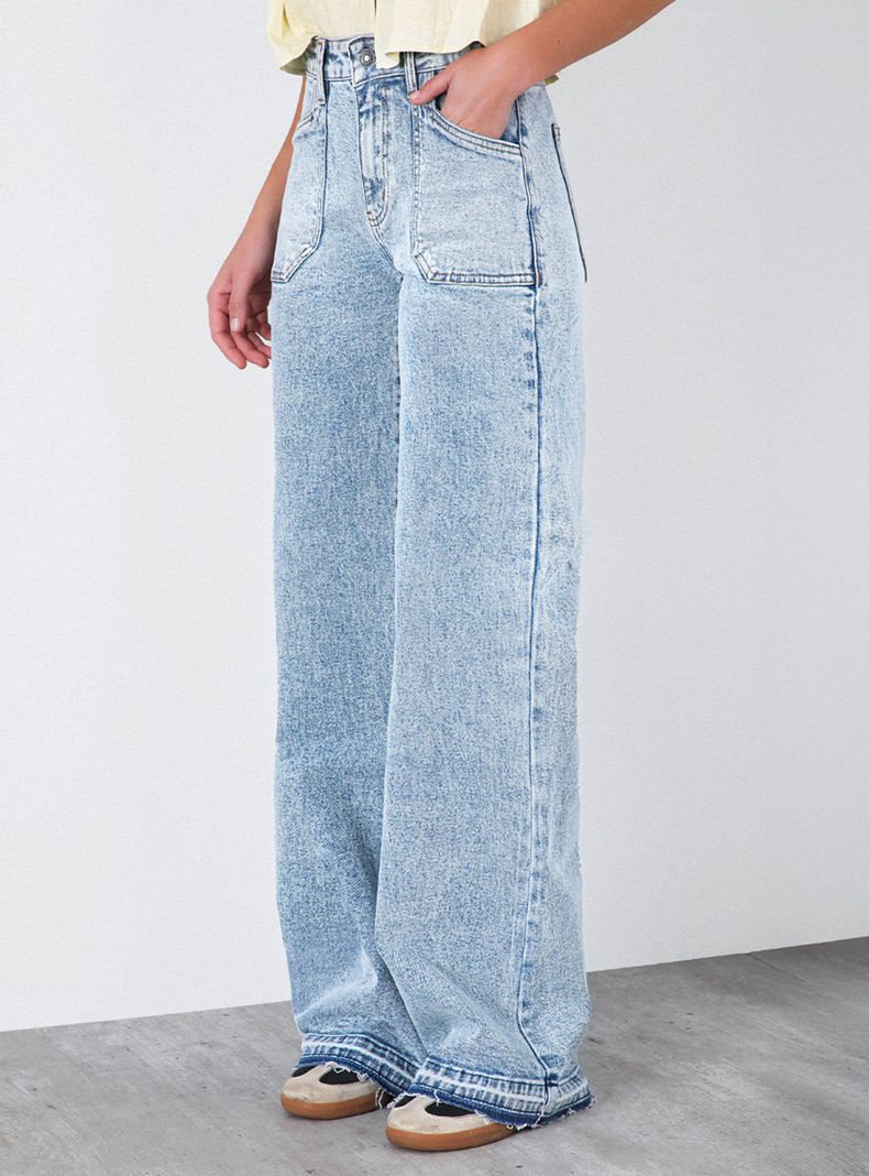Pantalón Wide Leg Whistler Blue Colección Josefa Saez Raindoor