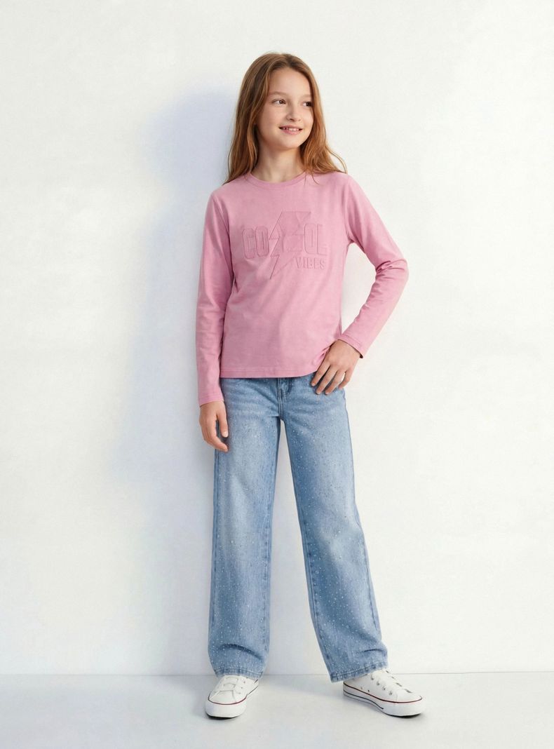 Jeans Mini Brillos Niña