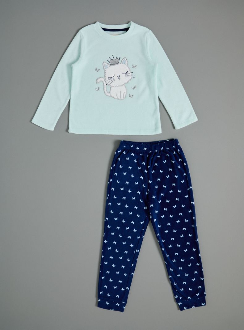 Pijama Polar con Aplicación Bordado