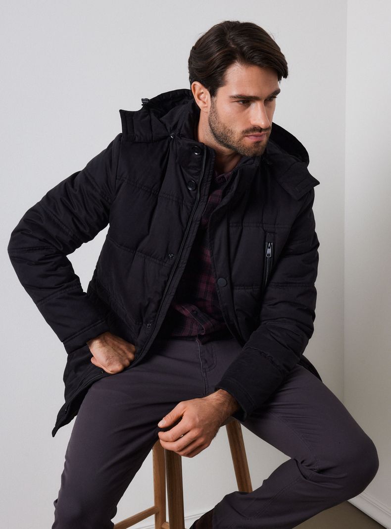 Parka Larga con Gorro