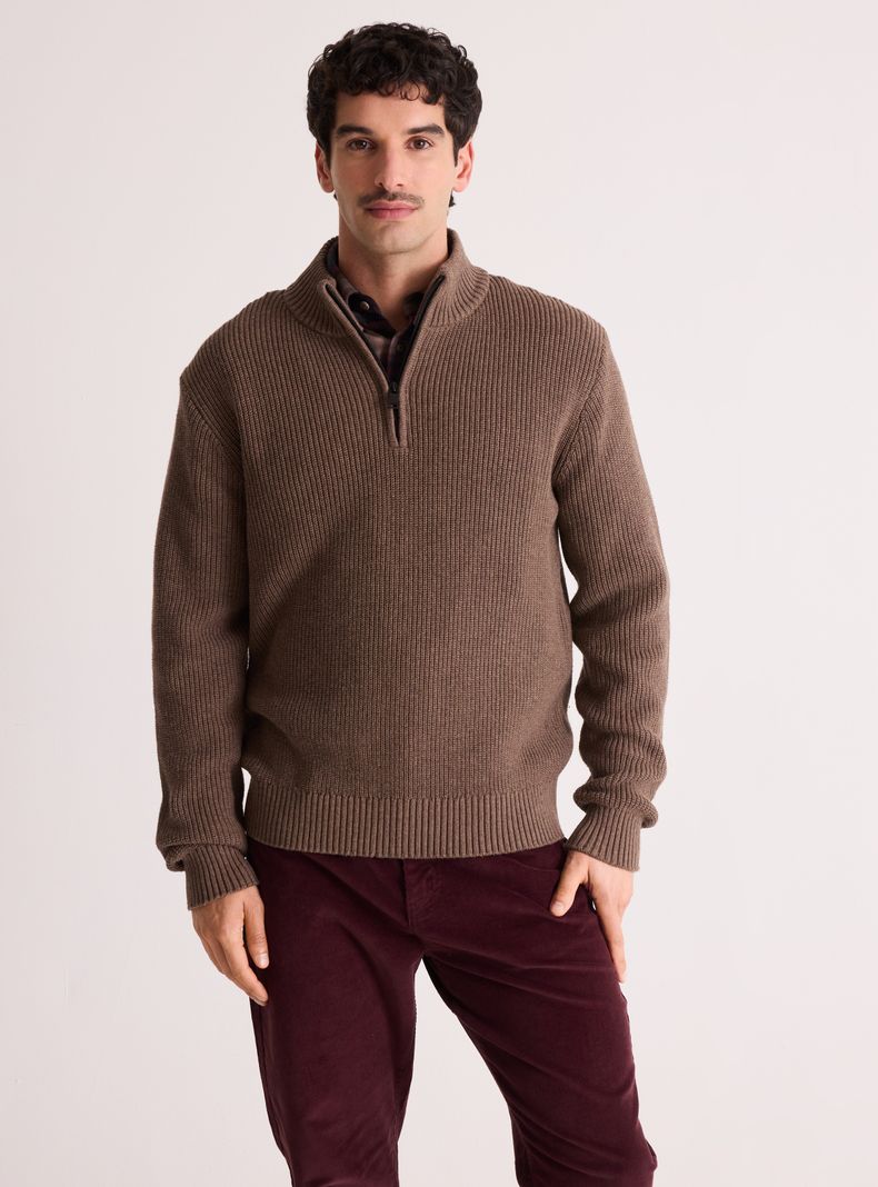 Sweater Grueso Medio Cierre