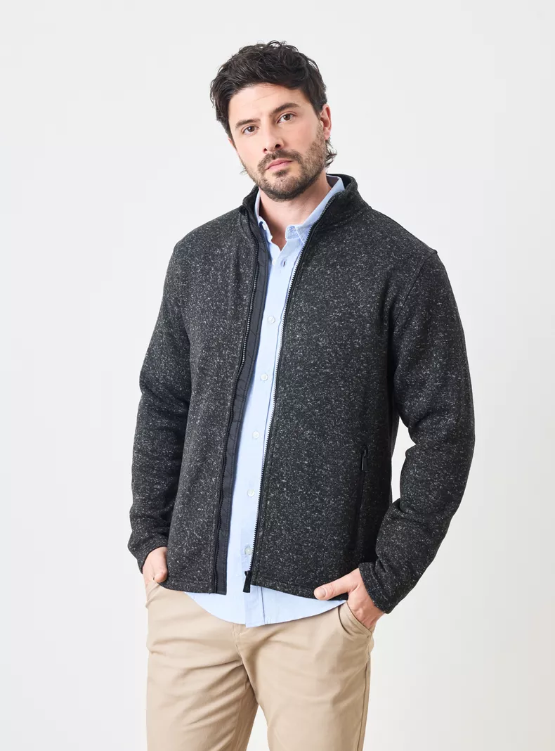 Polar Full Zipper Casual Manga Larga