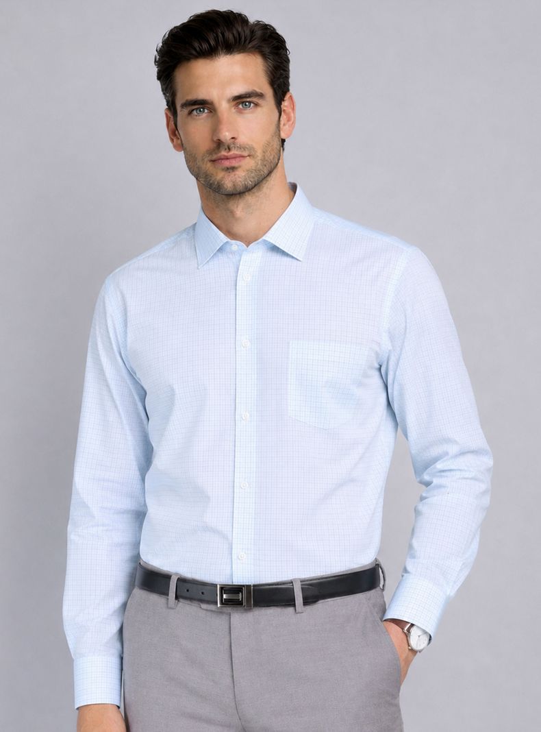 Camisa Formal Color Regular Manga Larga