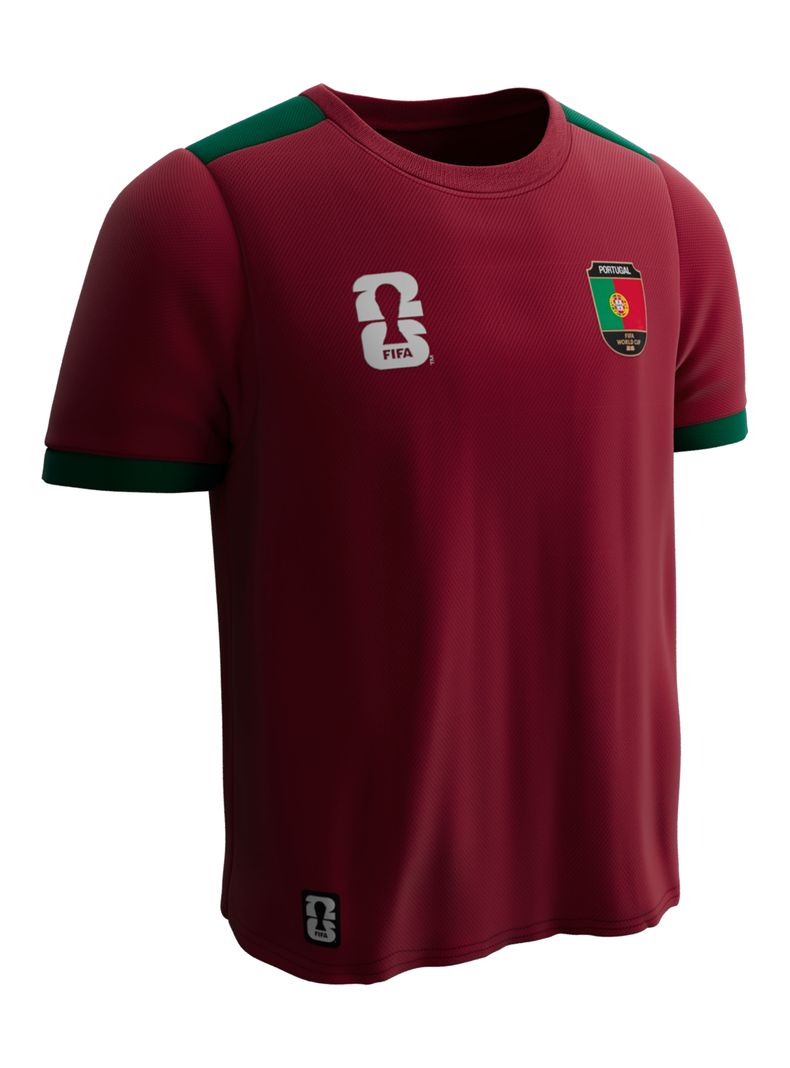 Camiseta de Fútbol Mundial Manga Corta de Niño Portugal