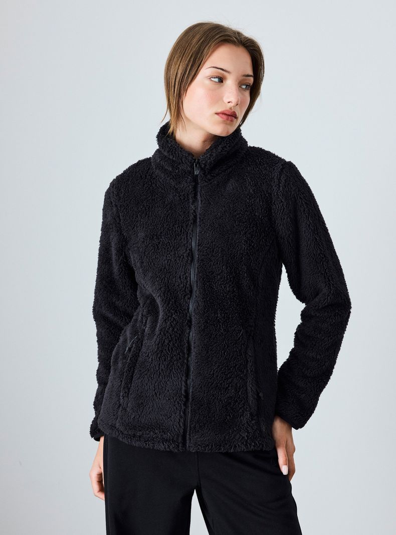 Polar Coral Fleece con Cierre y Cuello Alto