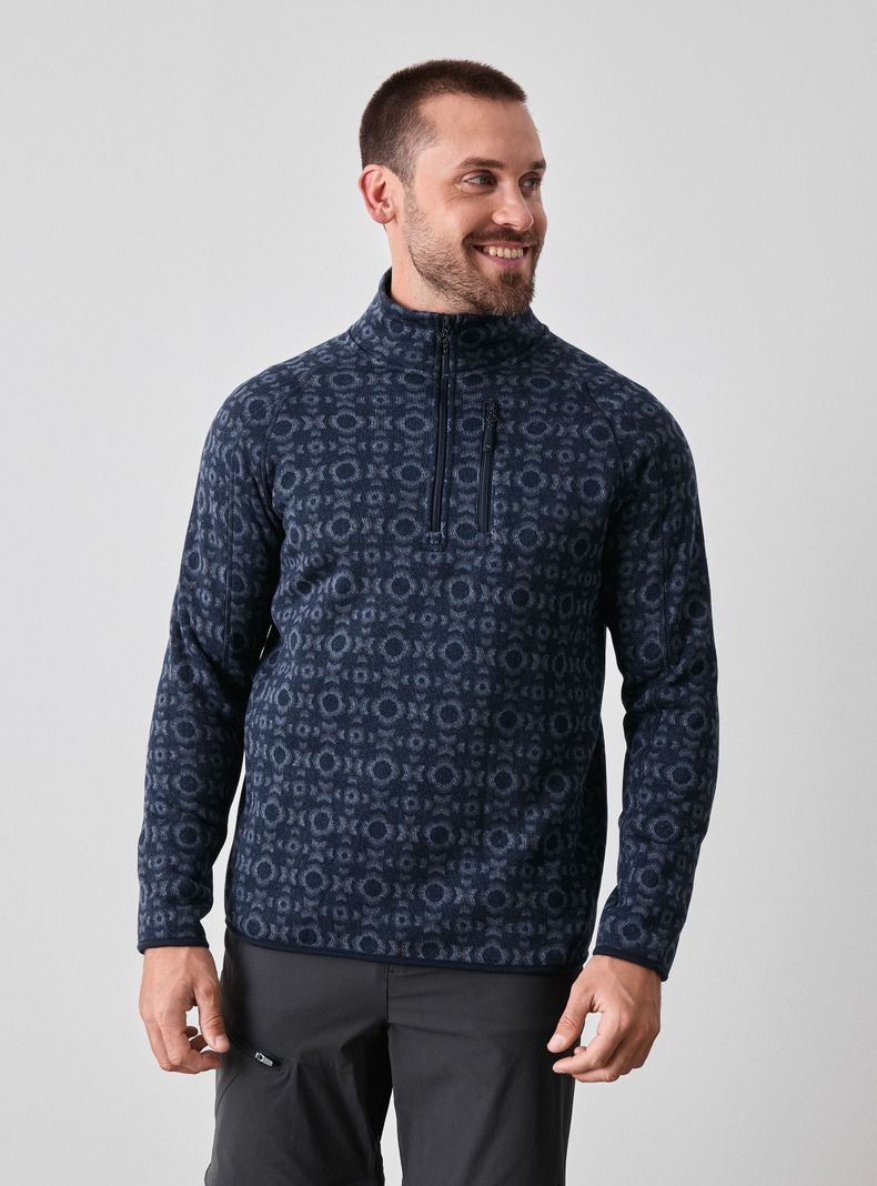 Polar Estampado Cuello Alto Medio Cierre