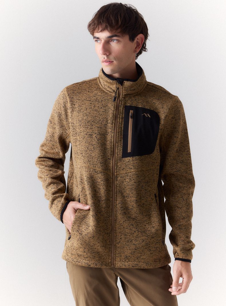 Polar Look Tejido Melange Bolsillo Pecho