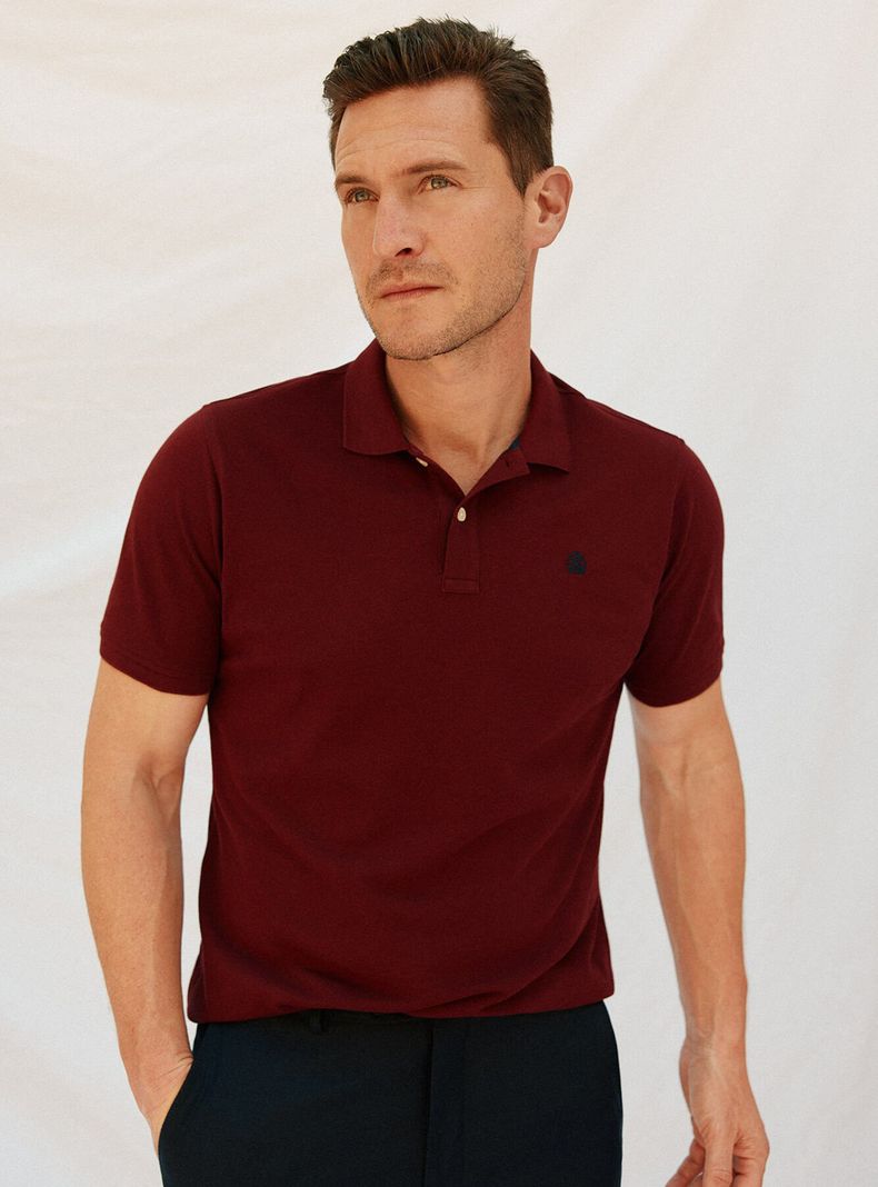 Polera Cuello Polo Básico Piqué