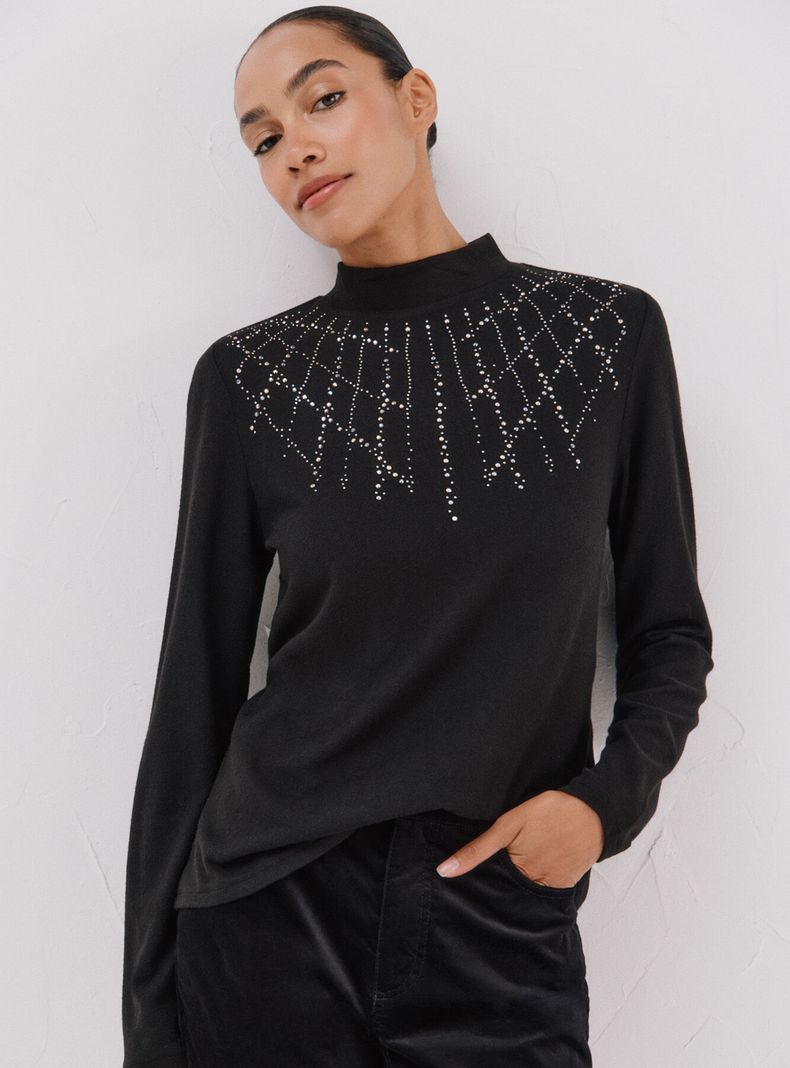 Polera con Detalle Strass