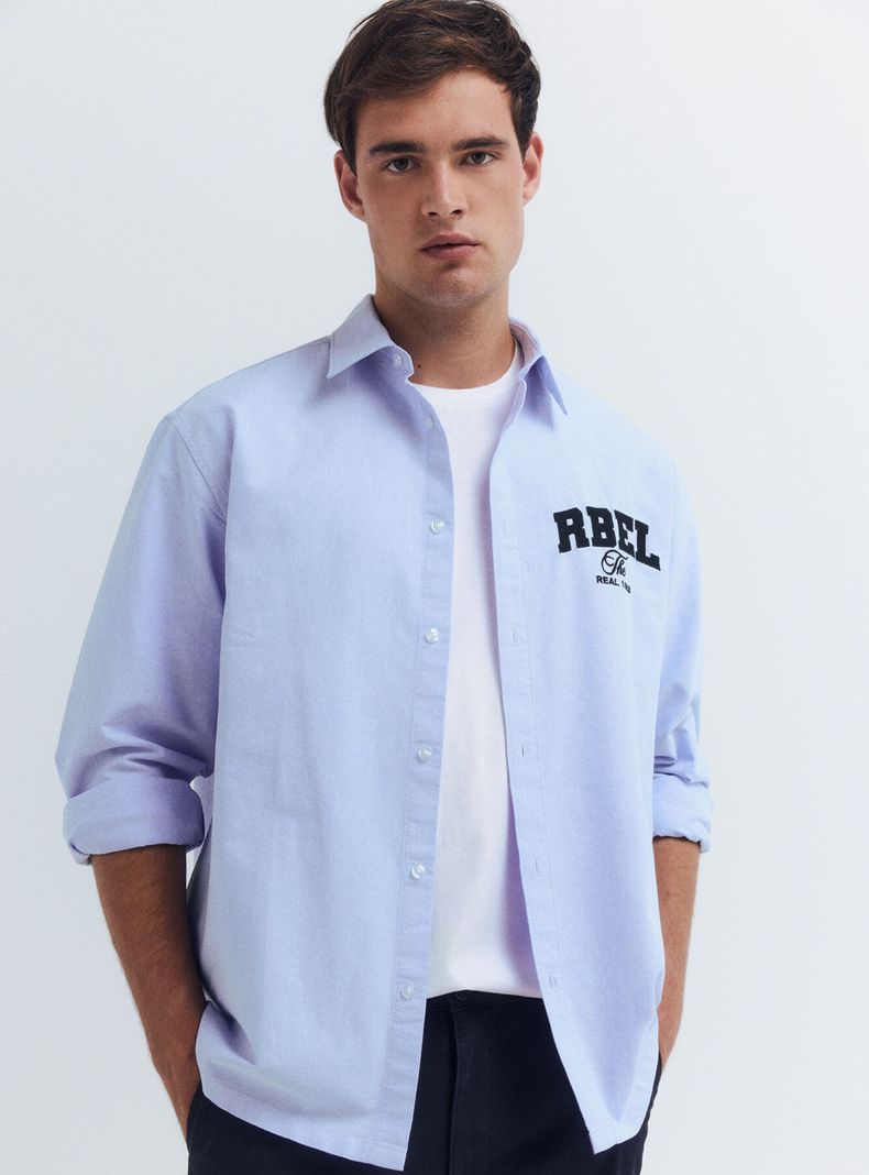 Camisa Oxford Bordado