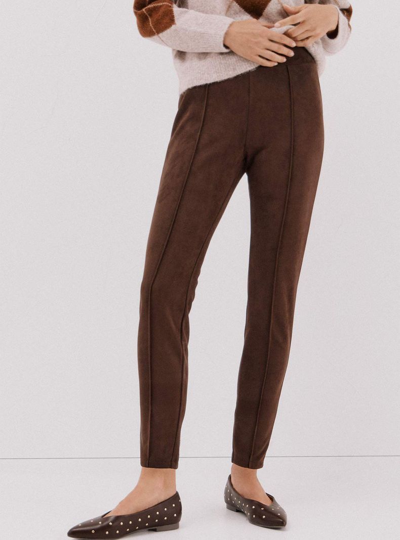 Jeans Legging de Efecto Ante